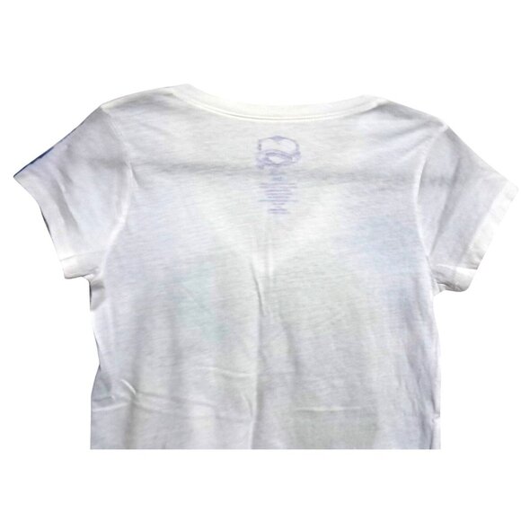 Y2K First Love Howling Wolf Graphic Tee V-Neck Womens S T Shirt Top - Picture 8 of 9